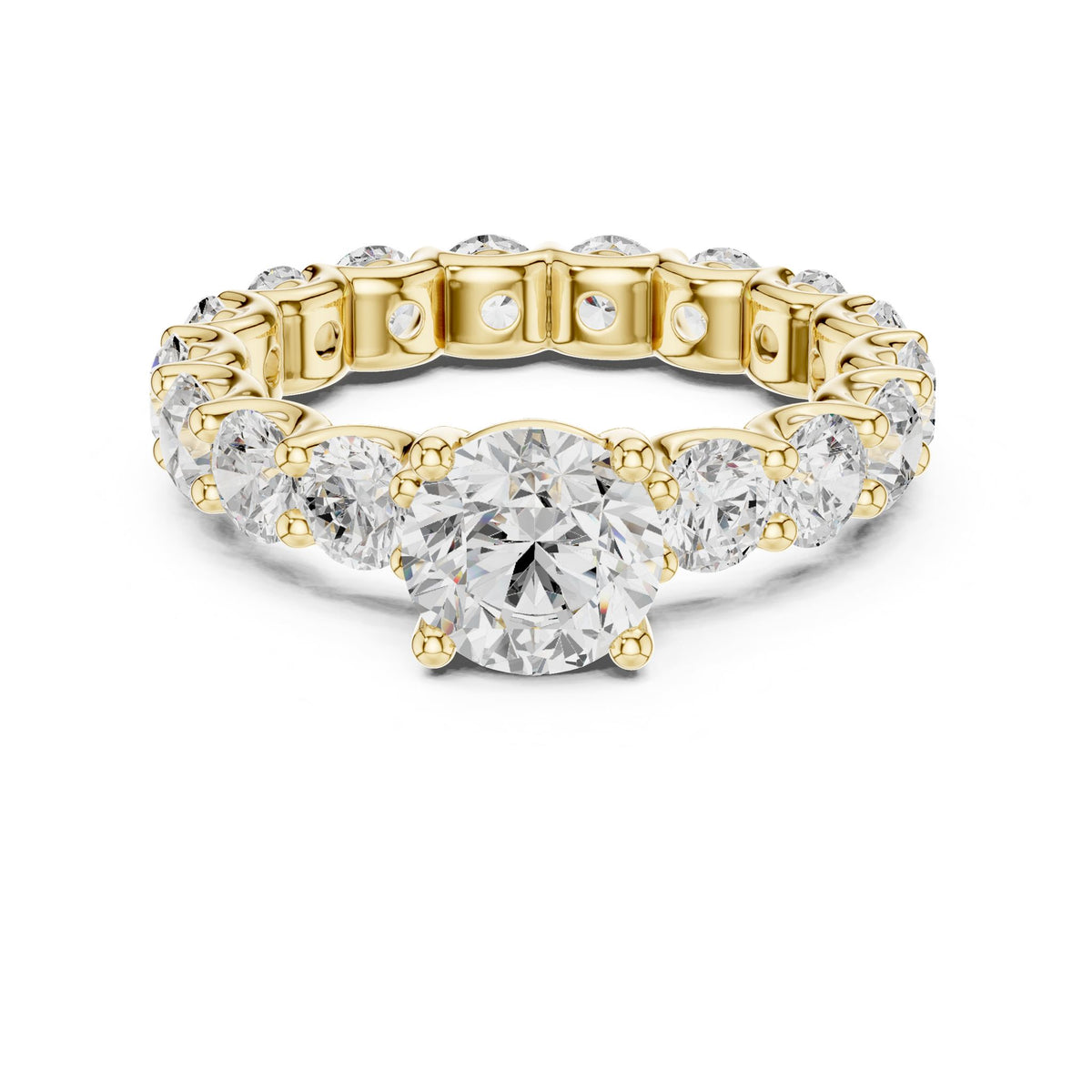 Round Eternity Lab Grown Diamond Engagement Ring