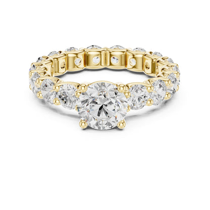 Round Eternity Lab Grown Diamond Engagement Ring