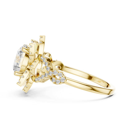 Round Halo Lab Grown Diamond Engagement Ring