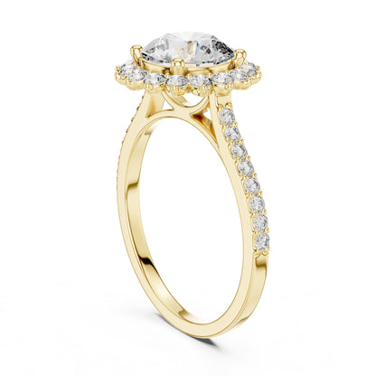 Round Halo Lab Grown Diamond Engagement Ring
