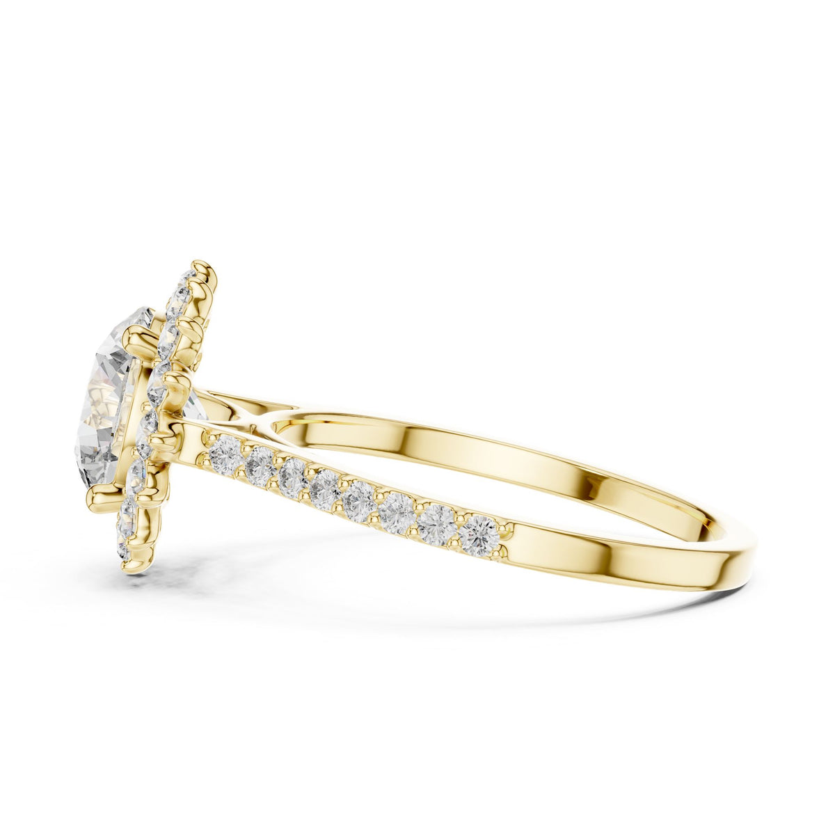 Round Halo Lab Grown Diamond Engagement Ring