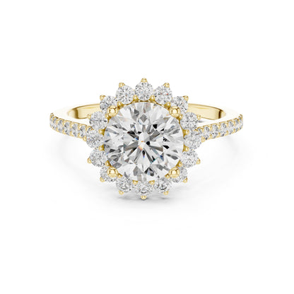 Round Halo Lab Grown Diamond Engagement Ring