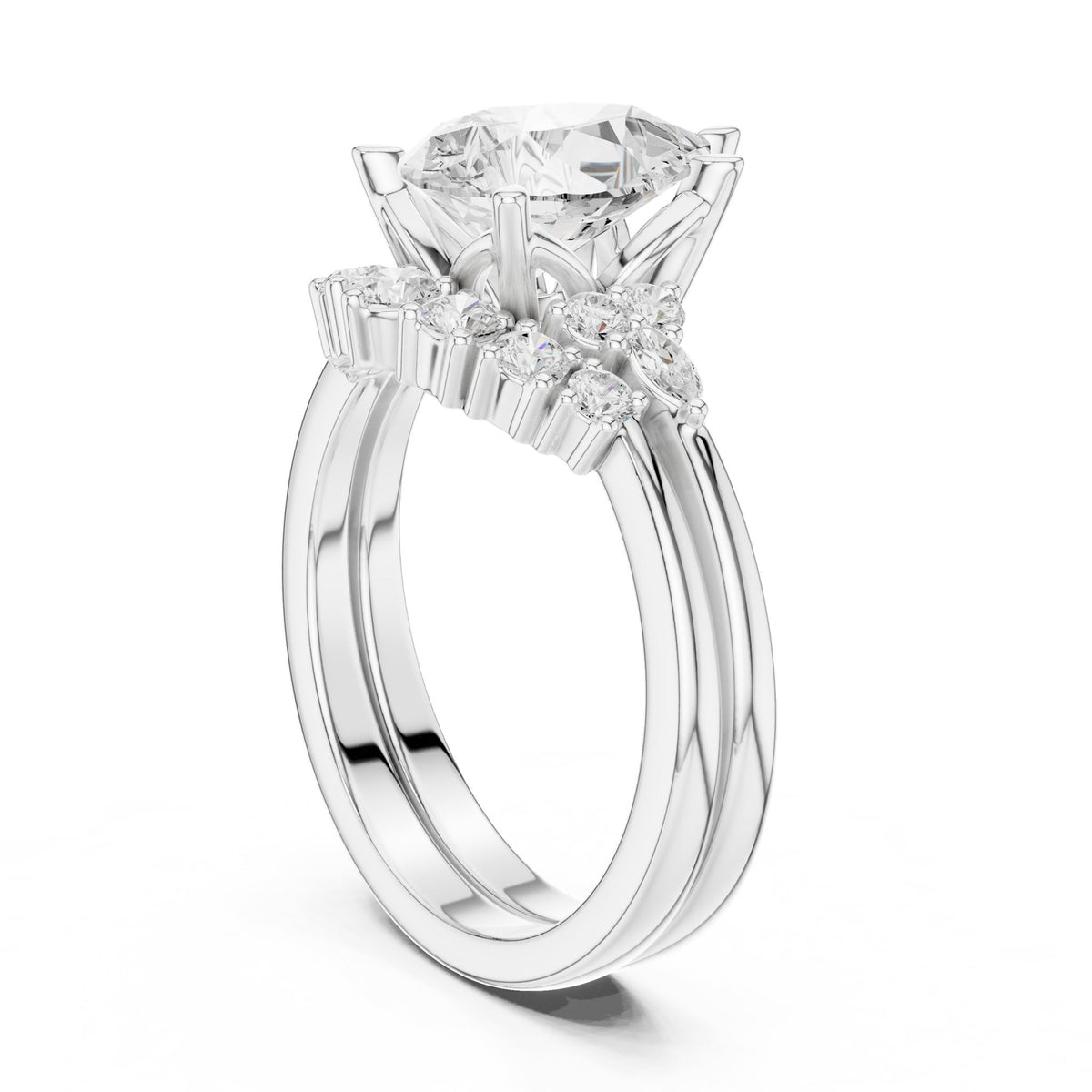 Round Halo Lab Grown Diamond Engagement Ring