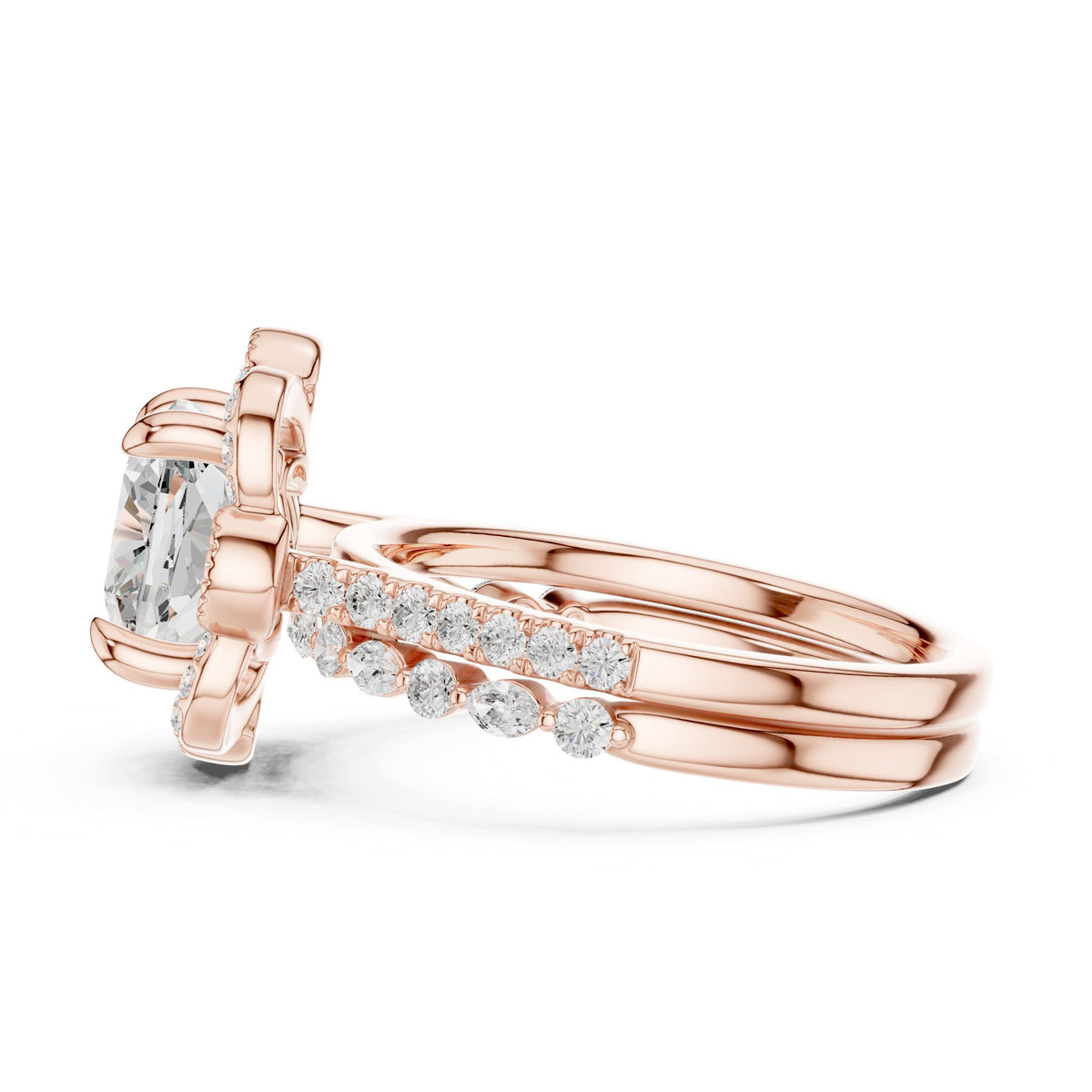 Round Halo Lab Grown Diamond Engagement Ring