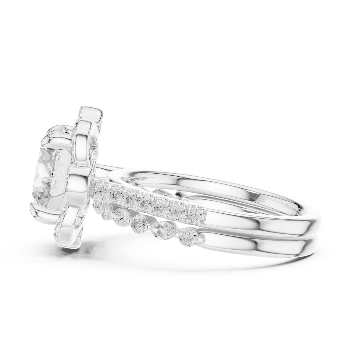 Round Halo Lab Grown Diamond Engagement Ring