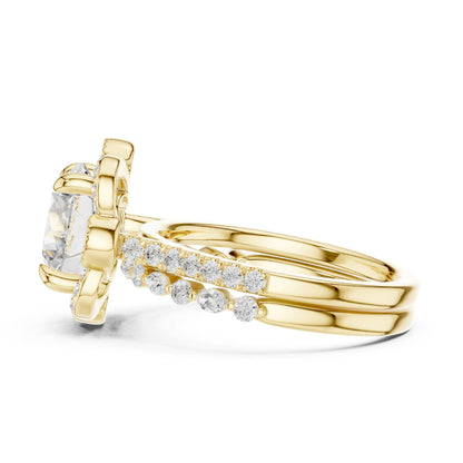 Round Halo Lab Grown Diamond Engagement Ring