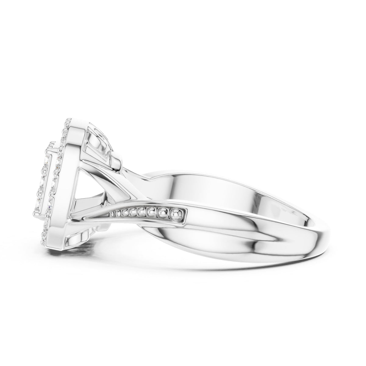 Round Halo Lab Grown Diamond Engagement Ring