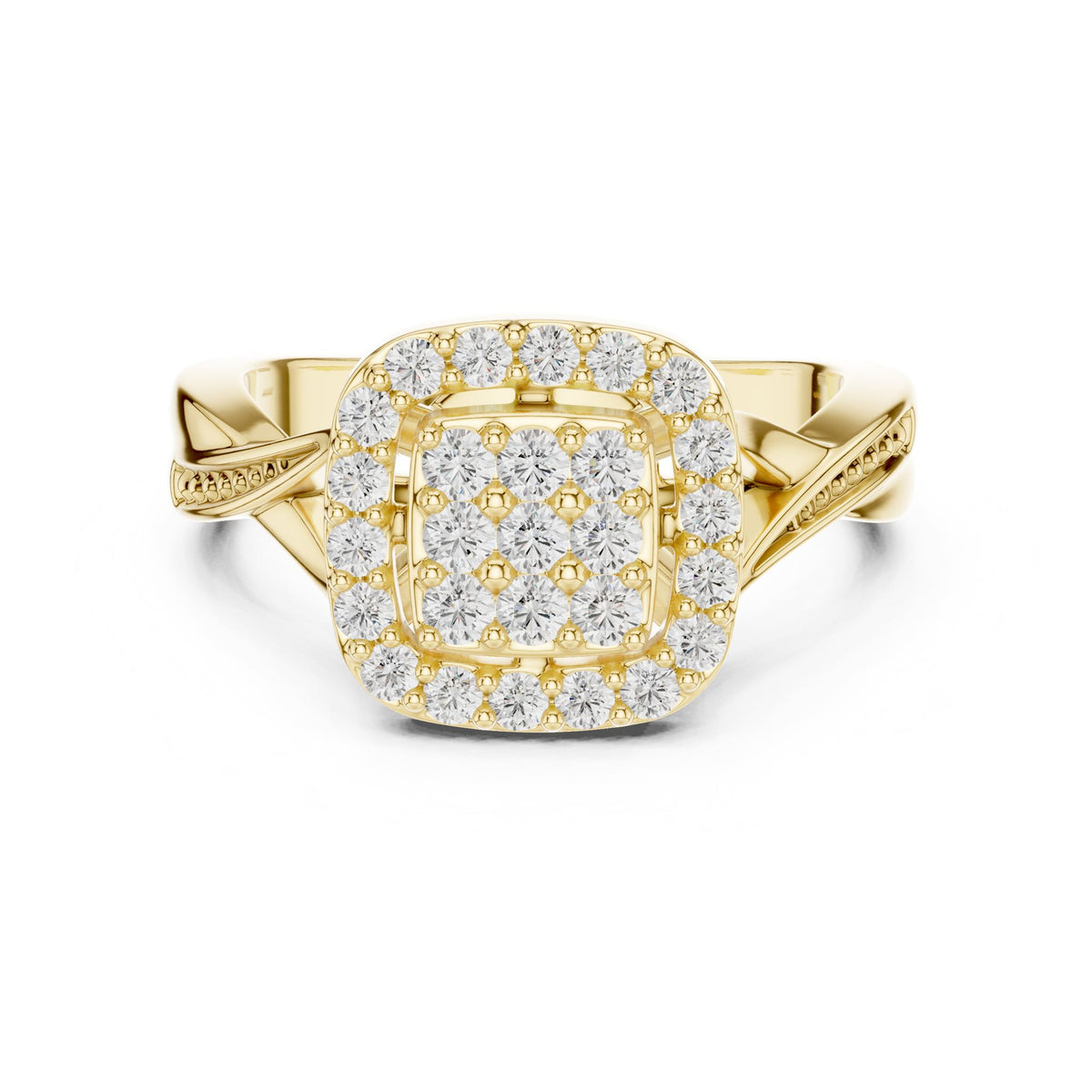 Round Halo Lab Grown Diamond Engagement Ring