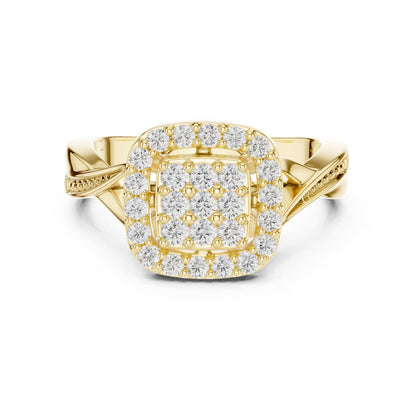 Round Halo Lab Grown Diamond Engagement Ring