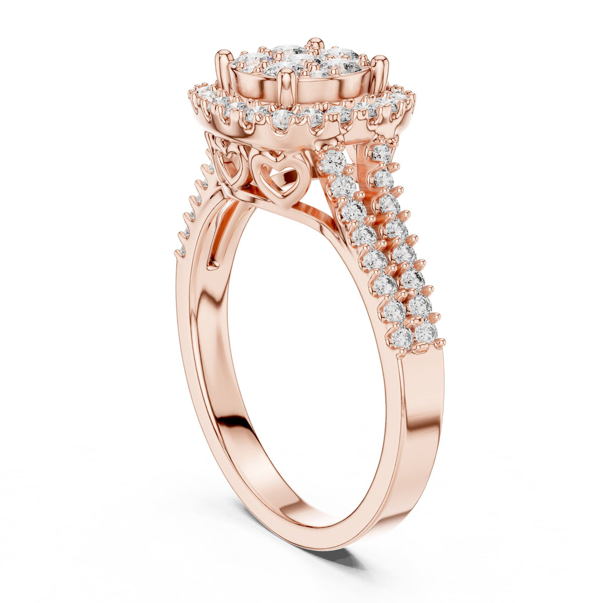 Round Halo Lab Grown Diamond Engagement Ring