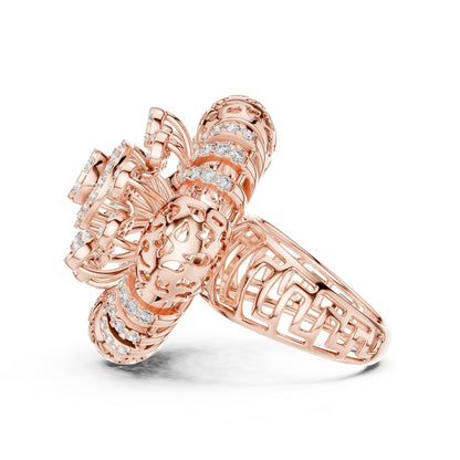 Round Halo Lab Grown Diamond Engagement Ring