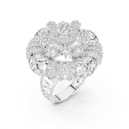 Round Halo Lab Grown Diamond Engagement Ring
