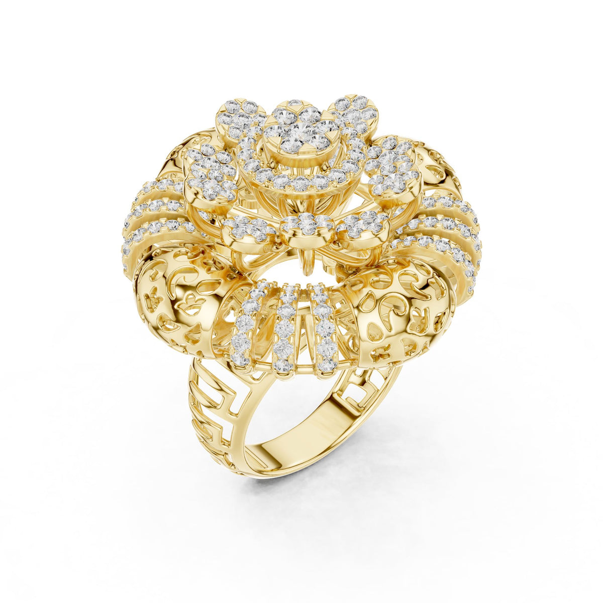 Round Halo Lab Grown Diamond Engagement Ring