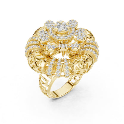 Round Halo Lab Grown Diamond Engagement Ring