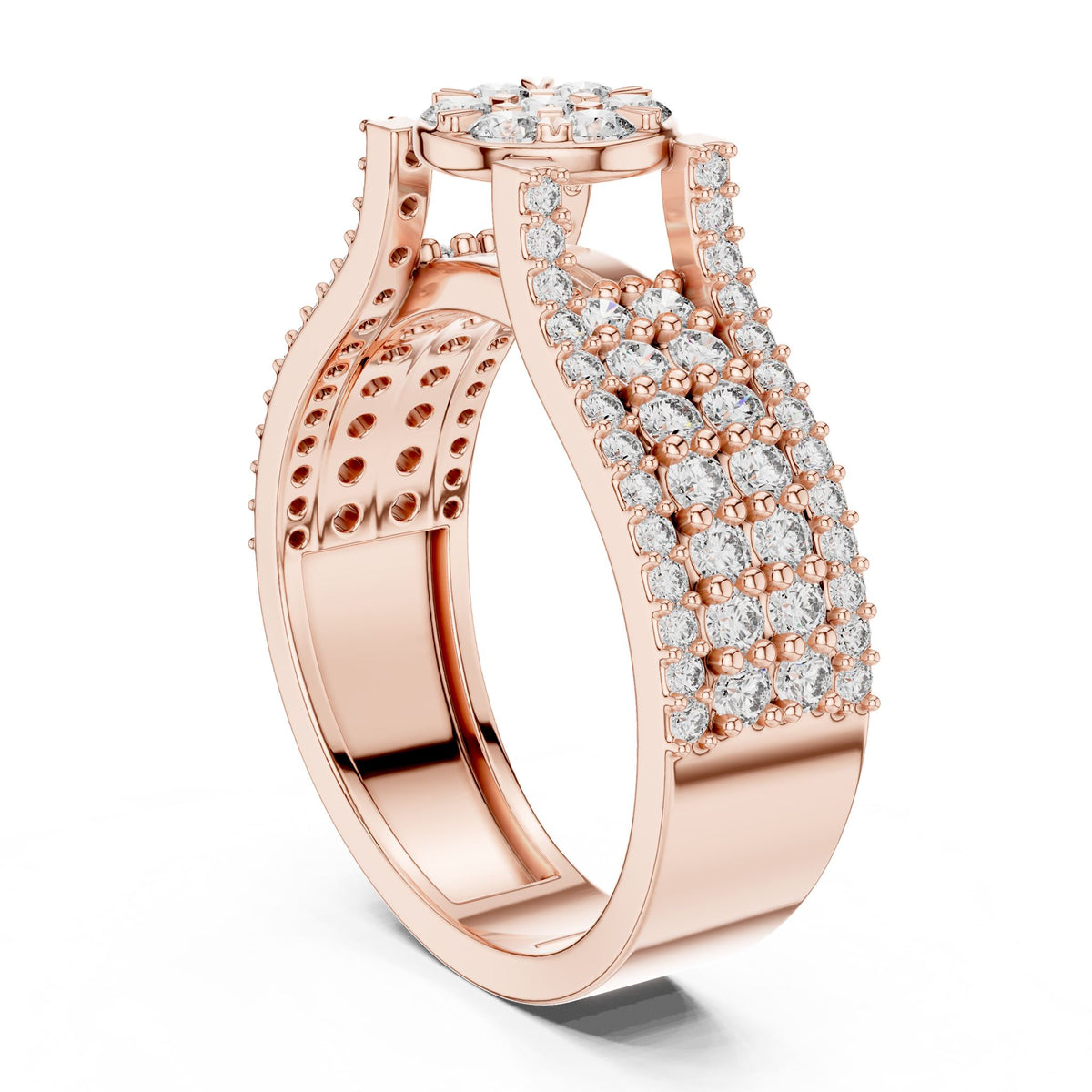 Round Halo Lab Grown Diamond Engagement Ring