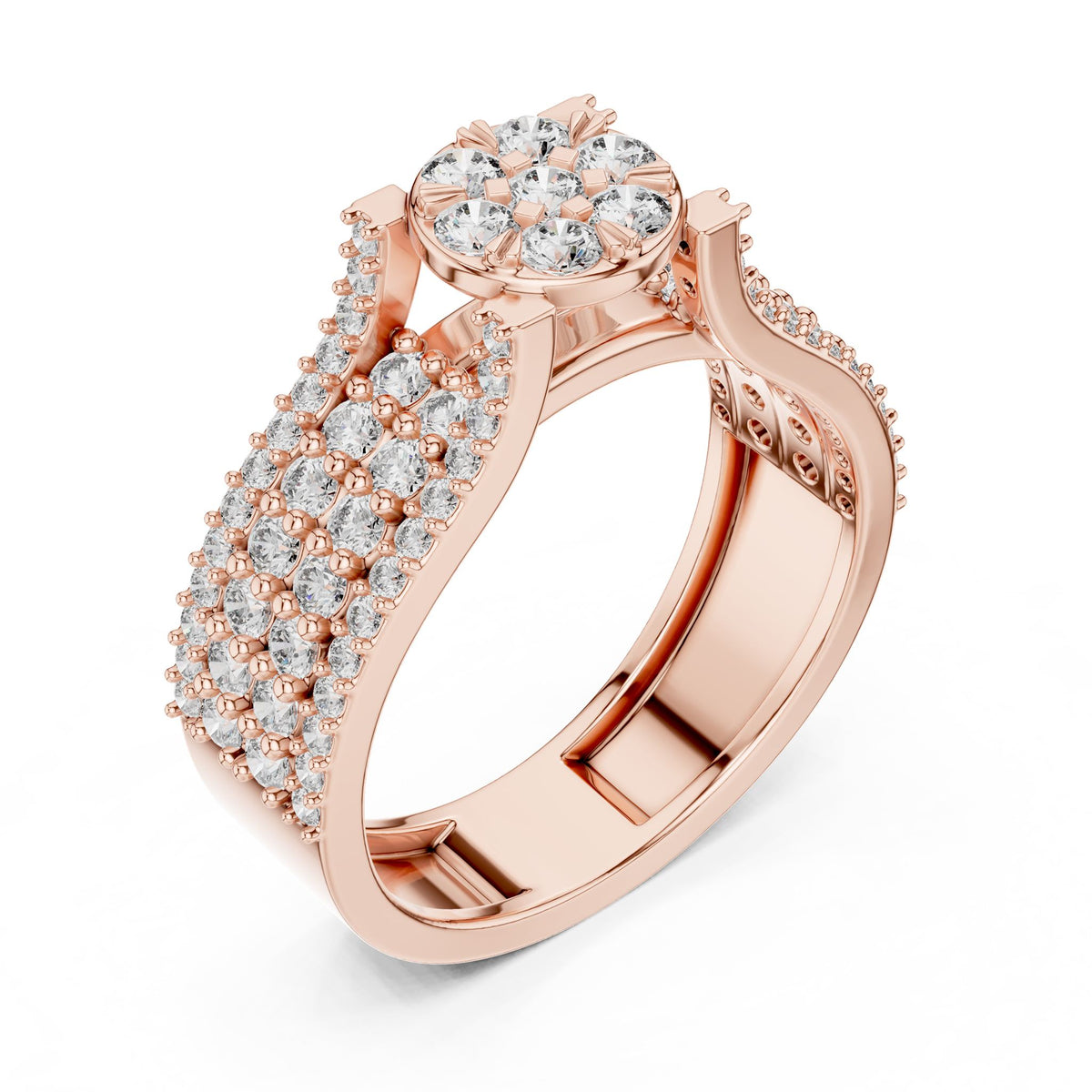 Round Halo Lab Grown Diamond Engagement Ring