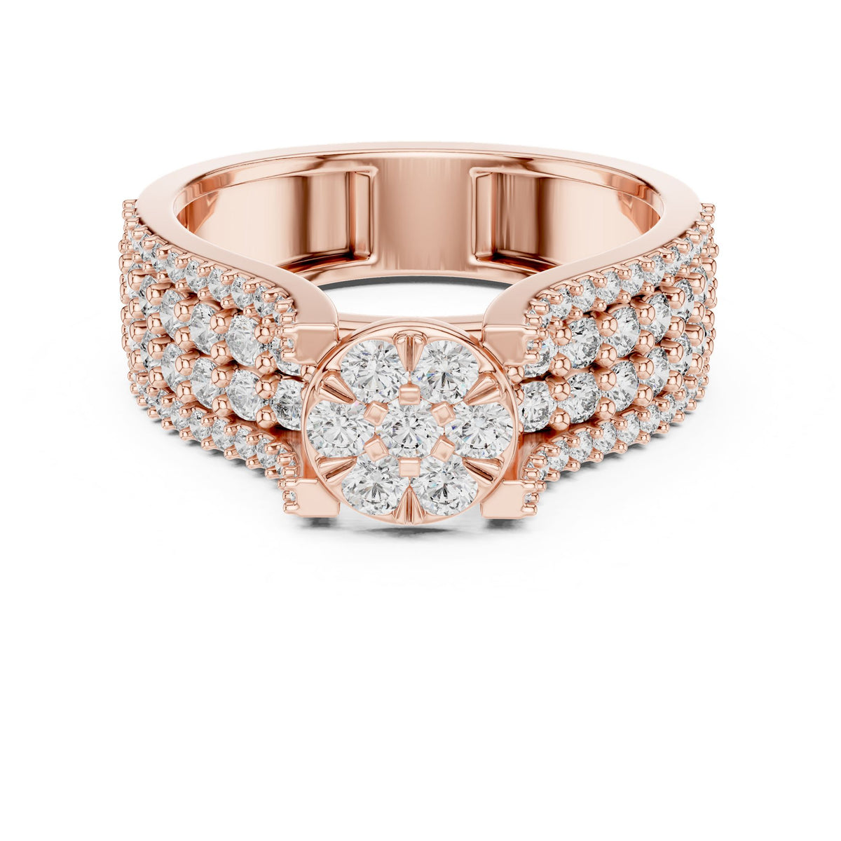 Round Halo Lab Grown Diamond Engagement Ring