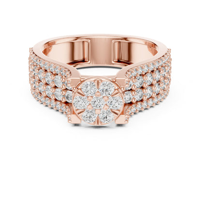 Round Halo Lab Grown Diamond Engagement Ring