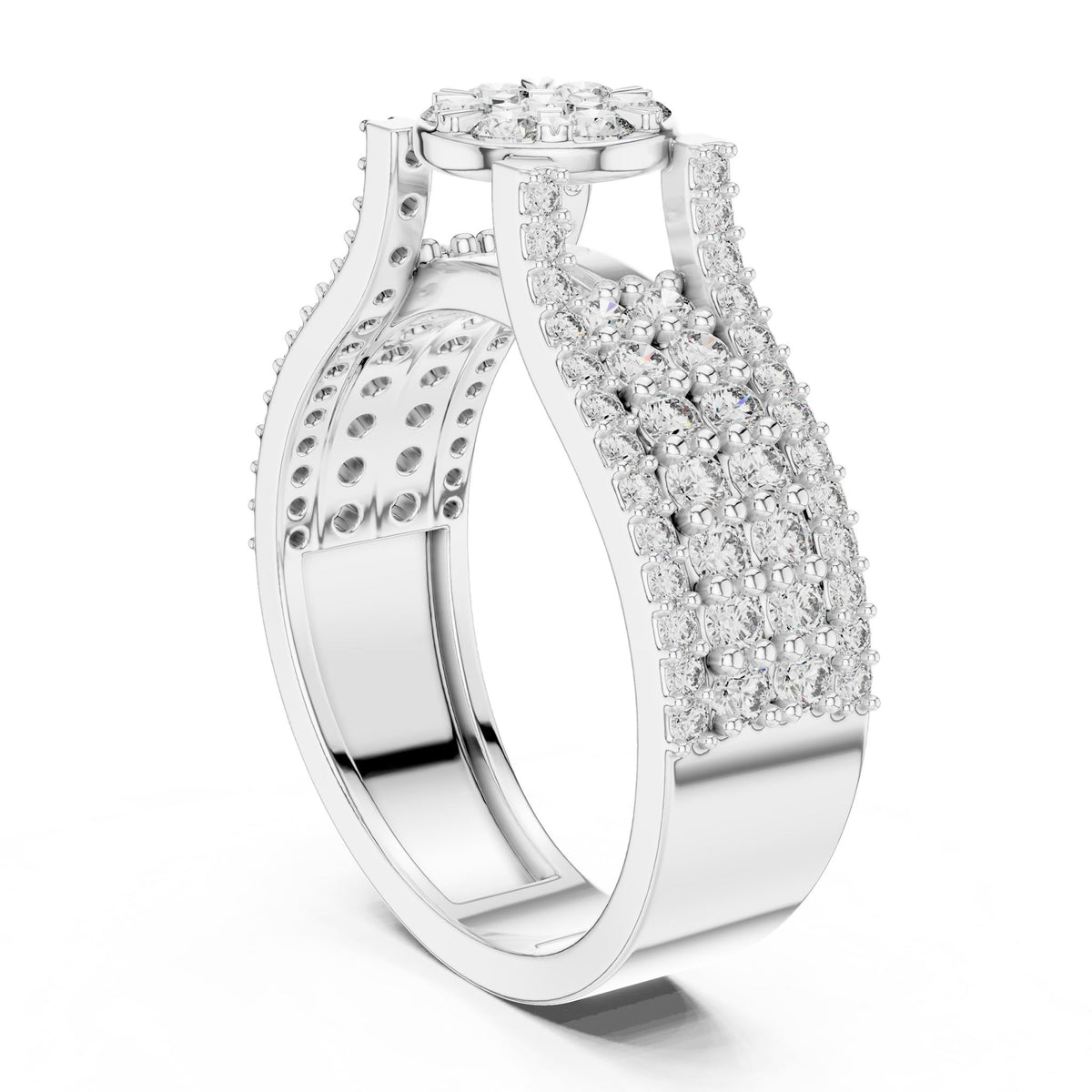 Round Halo Lab Grown Diamond Engagement Ring