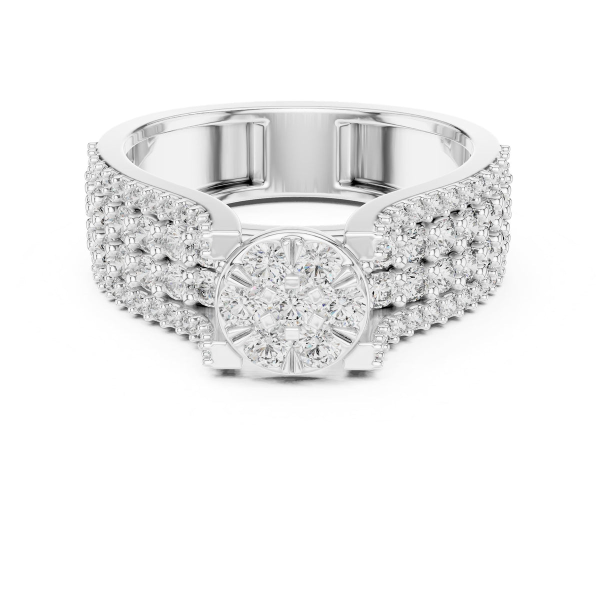 Round Halo Lab Grown Diamond Engagement Ring