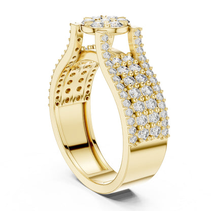 Round Halo Lab Grown Diamond Engagement Ring