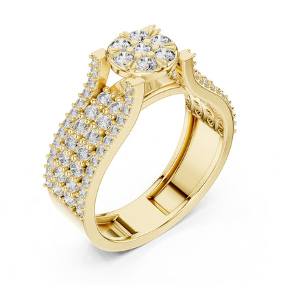 Round Halo Lab Grown Diamond Engagement Ring