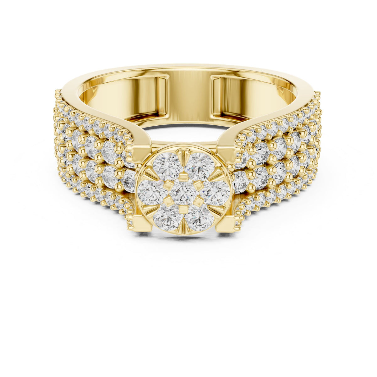 Round Halo Lab Grown Diamond Engagement Ring