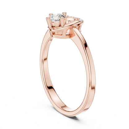 Round Halo Lab Grown Diamond Engagement Ring