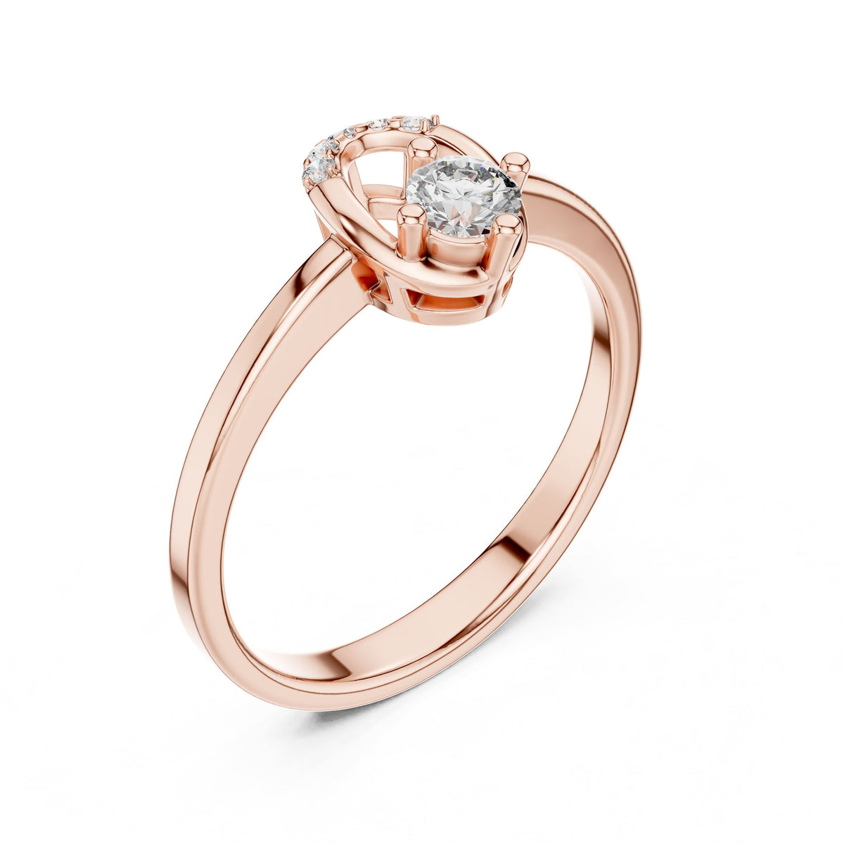 Round Halo Lab Grown Diamond Engagement Ring