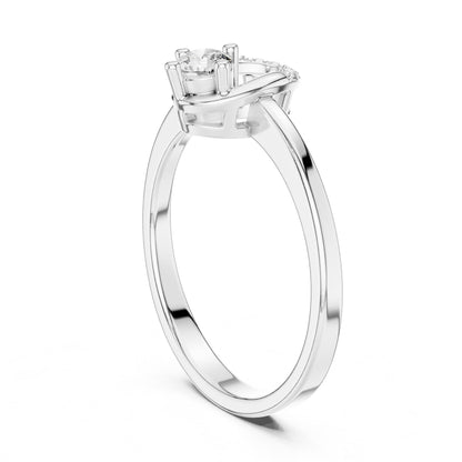 Round Halo Lab Grown Diamond Engagement Ring
