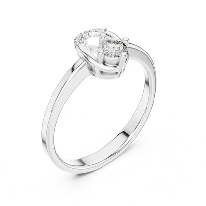 Round Halo Lab Grown Diamond Engagement Ring