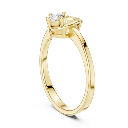 Round Halo Lab Grown Diamond Engagement Ring