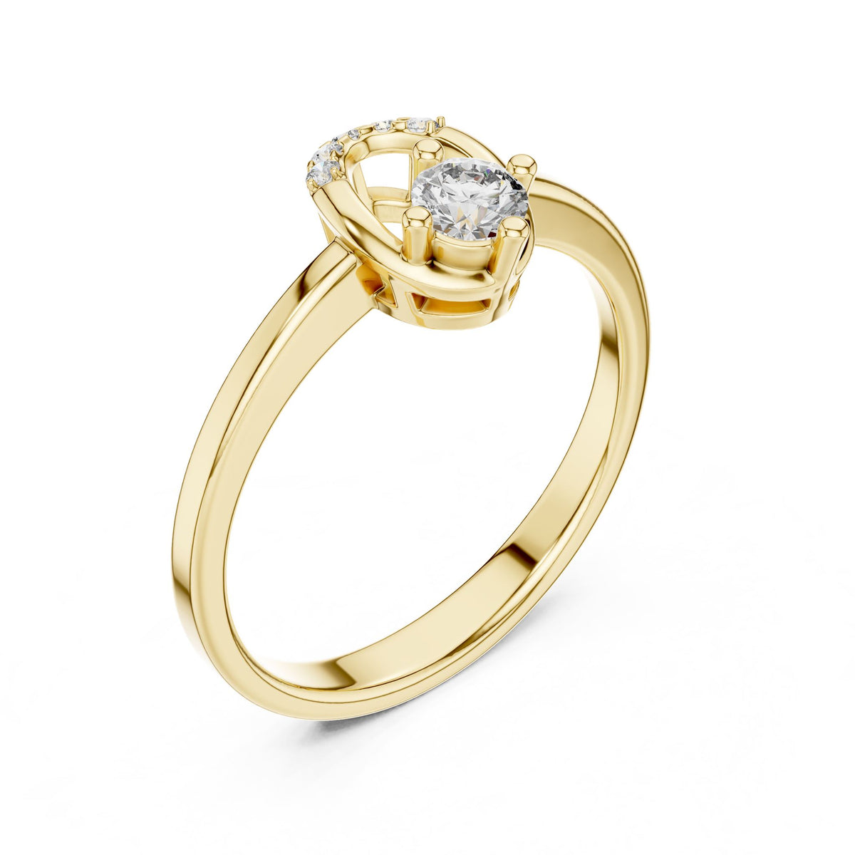 Round Halo Lab Grown Diamond Engagement Ring