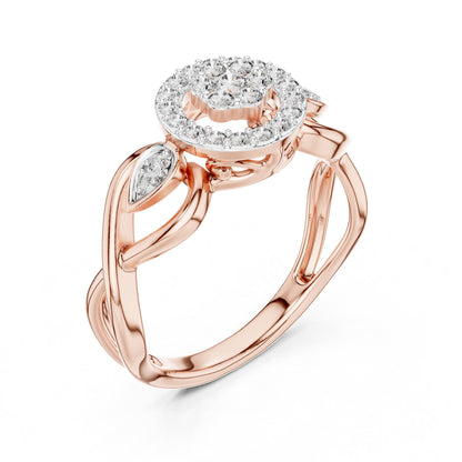Round Halo Lab Grown Diamond Engagement Ring