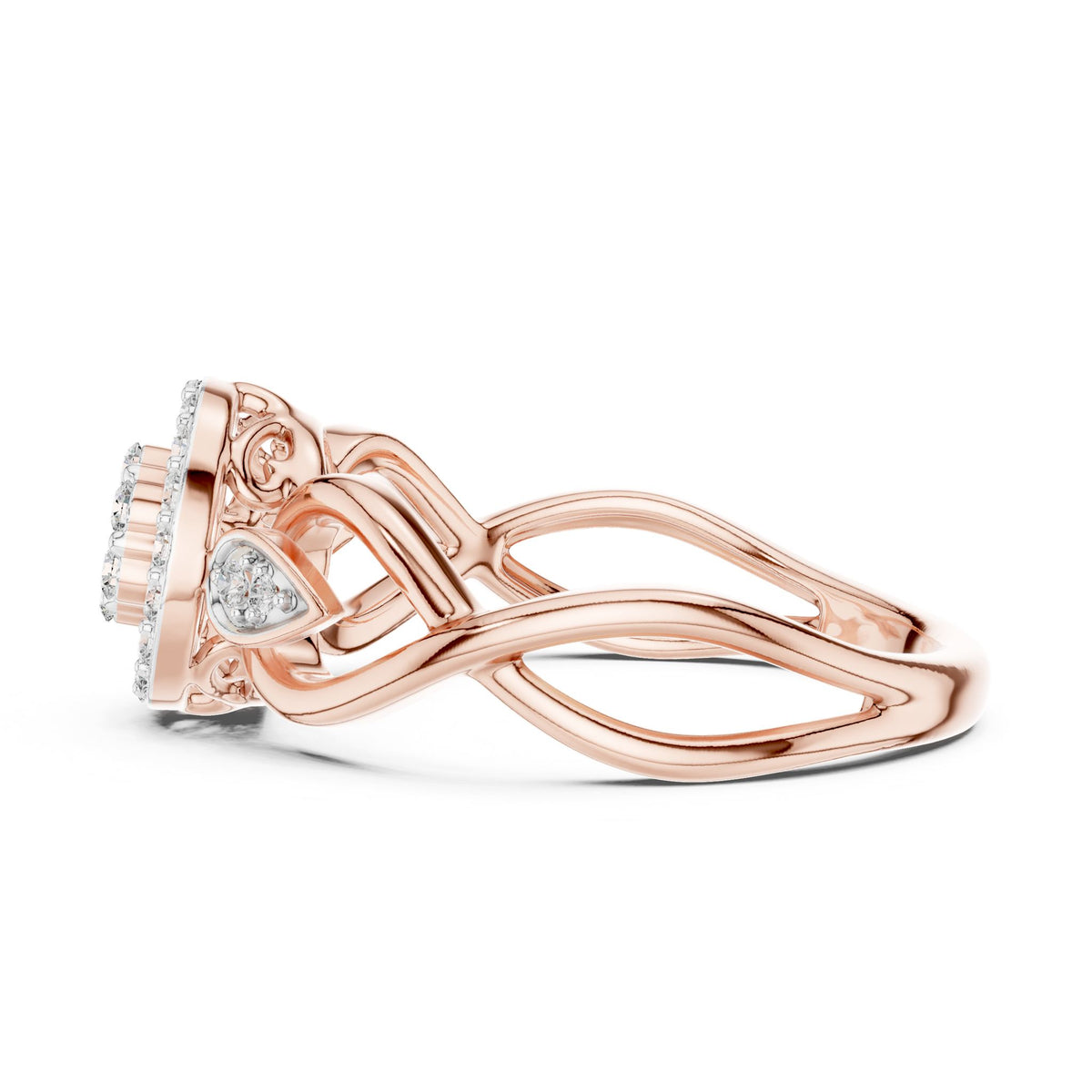 Round Halo Lab Grown Diamond Engagement Ring