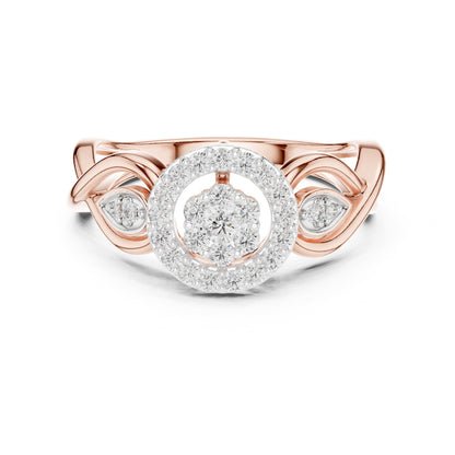 Round Halo Lab Grown Diamond Engagement Ring