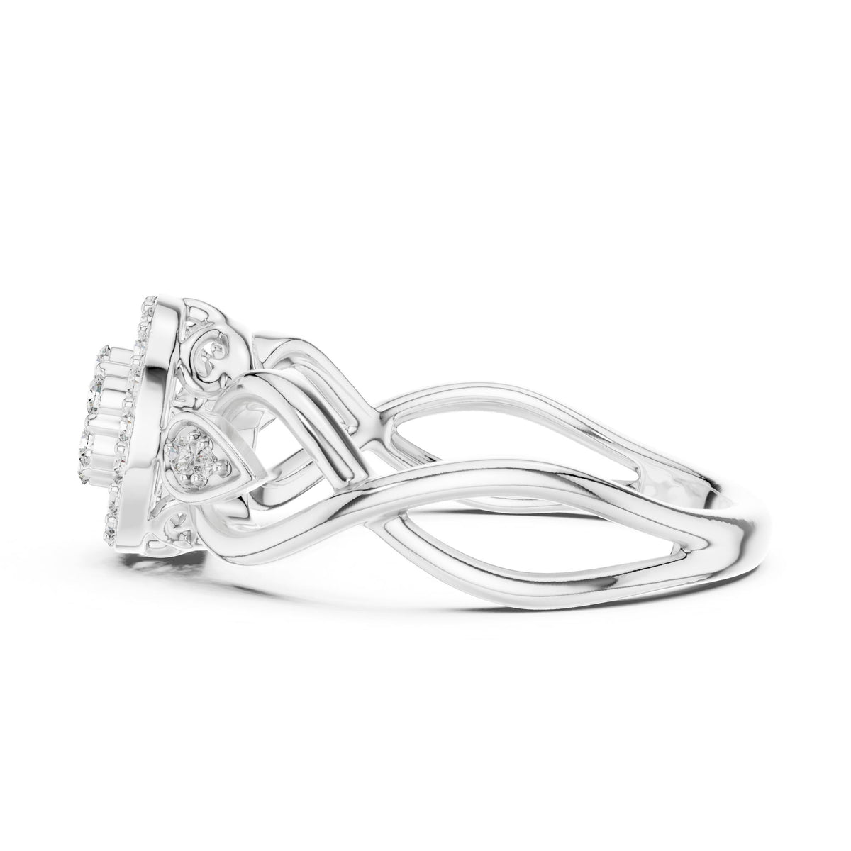 Round Halo Lab Grown Diamond Engagement Ring