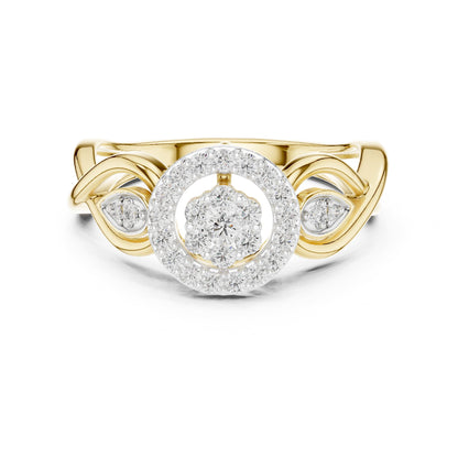 Round Halo Lab Grown Diamond Engagement Ring