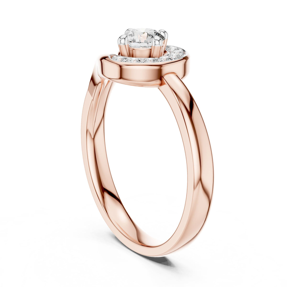 Round Halo Lab Grown Diamond Engagement Ring