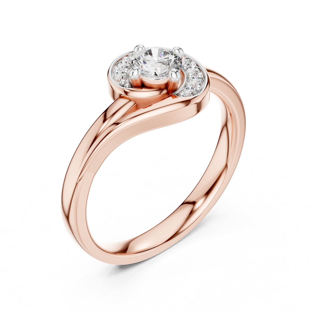 Round Halo Lab Grown Diamond Engagement Ring