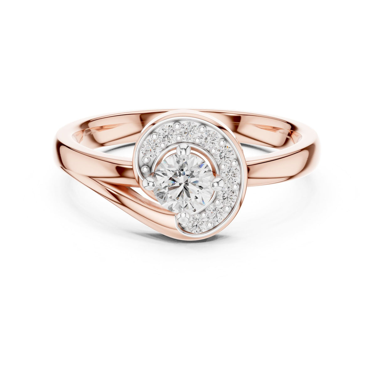 Round Halo Lab Grown Diamond Engagement Ring