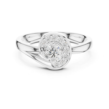 Round Halo Lab Grown Diamond Engagement Ring