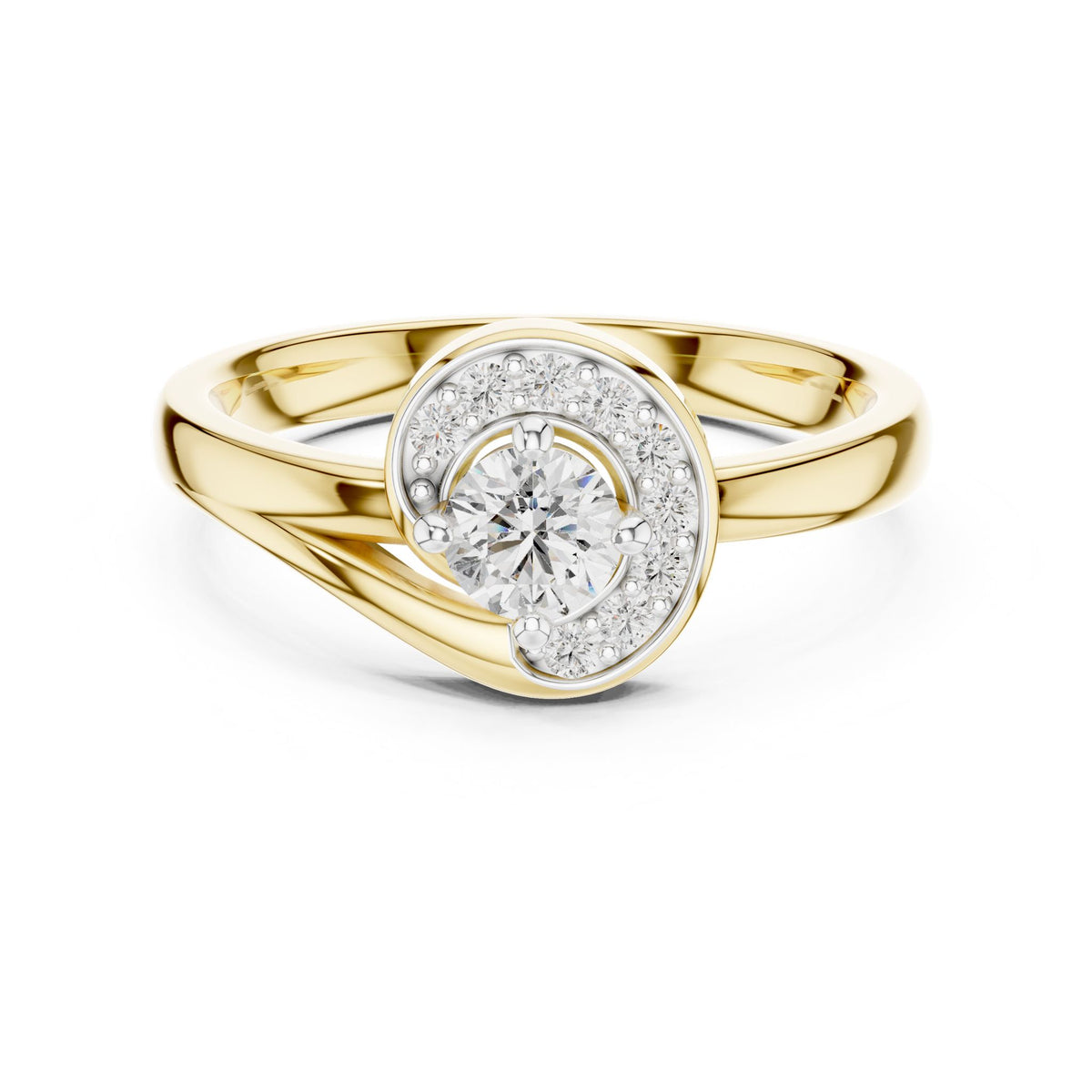 Round Halo Lab Grown Diamond Engagement Ring