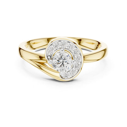 Round Halo Lab Grown Diamond Engagement Ring