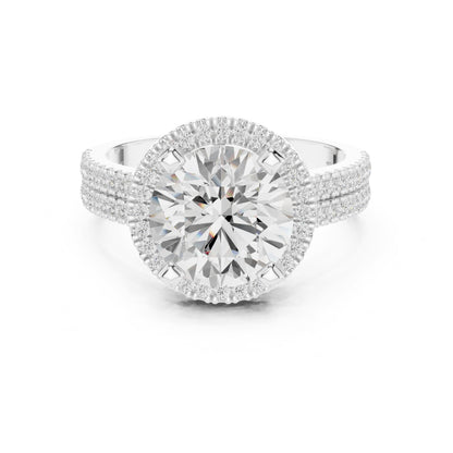 Round Halo Lab Grown Diamond Engagement Ring
