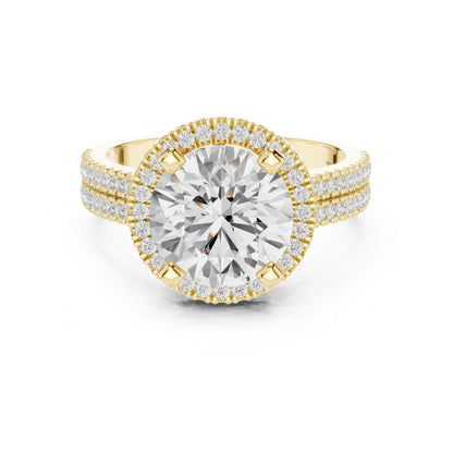 Round Halo Lab Grown Diamond Engagement Ring
