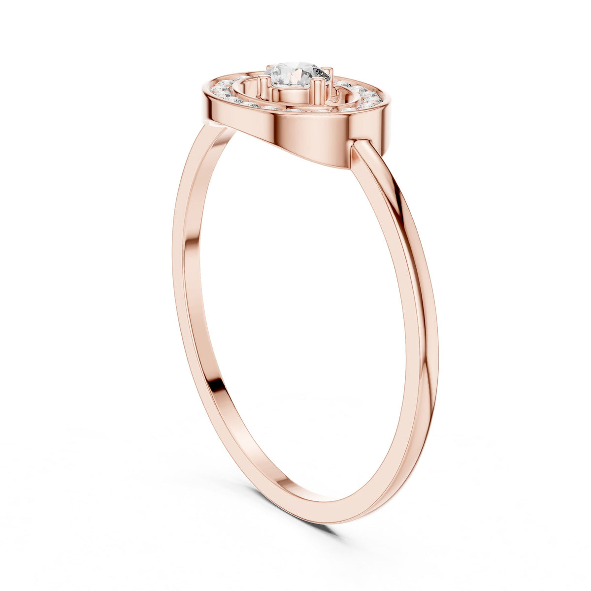 Round Halo Lab Grown Diamond Engagement Ring