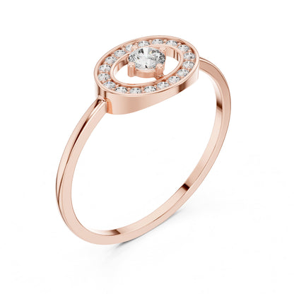 Round Halo Lab Grown Diamond Engagement Ring