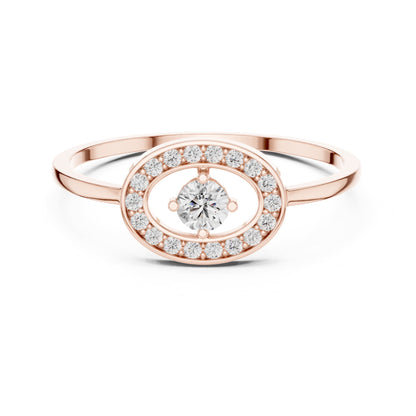 Round Halo Lab Grown Diamond Engagement Ring
