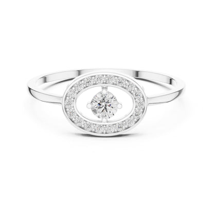 Round Halo Lab Grown Diamond Engagement Ring